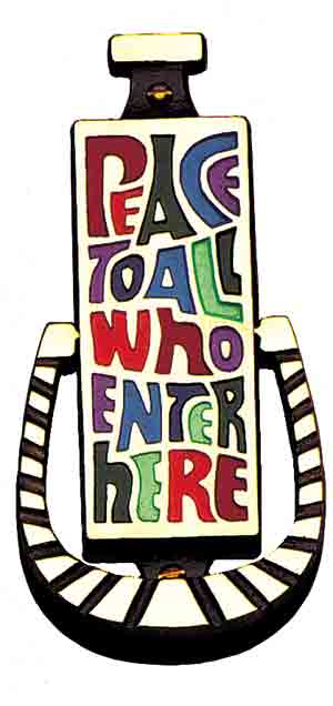 Peace To All Door Knocker