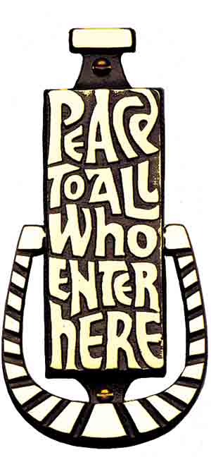 Peace To All Door Knocker