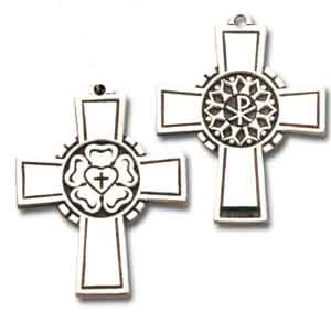 Small Pectoral Cross Key Ring w/Luther's Seal