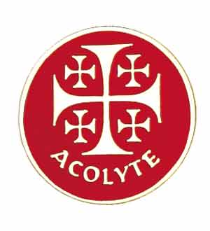 Acolyte Jerusalem Cross Lapel Pin