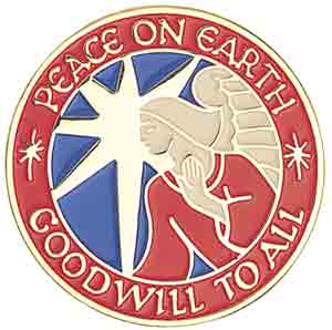 Peace/Goodwill Lapel Pin