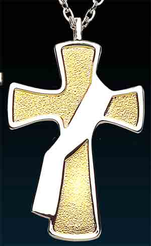 Deacon's Cross 2-toned Pendant
